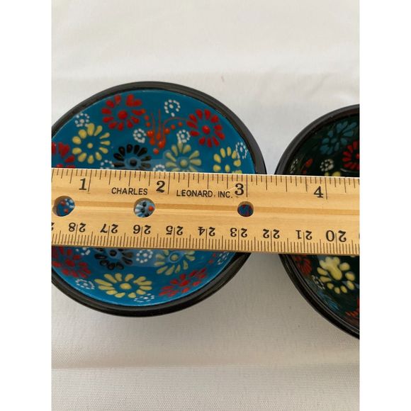 3 Turkish Ceramic 3 1/4" Salt Cellar Dip Bowl Serving Bowl - Picture 6 of 9